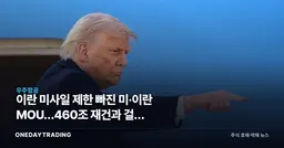 이란 미사일 제한 빠진 美·이란 MOU…460조 재건과 걸프 방위수요의 역설