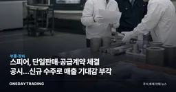 스피어, 단일판매·공급계약 체결 공시…신규 수주로 매출 기대감 부각