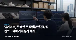 딥커머스, 무액면 주식병합 변경상장 완료…매매거래정지 해제