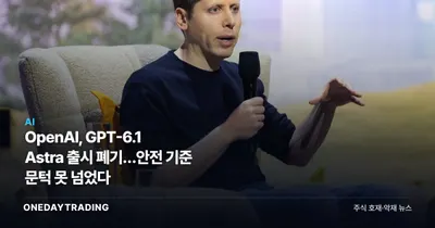 OpenAI, GPT-6.1 Astra 출시 폐기…안전 기준 문턱 못 넘었다