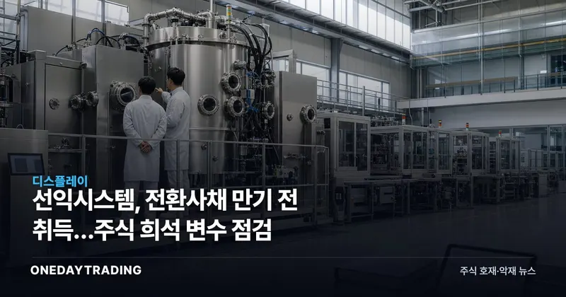 선익시스템, 전환사채 만기 전 취득…주식 희석 변수 점검