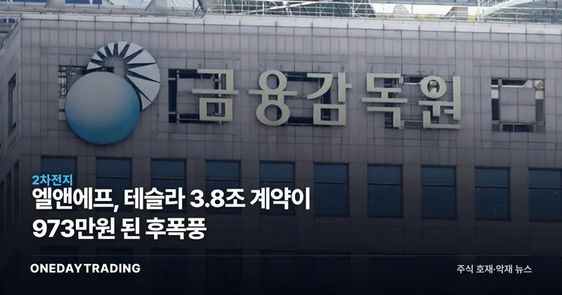 엘앤에프, 테슬라 3.8조 계약이 973만원 된 후폭풍