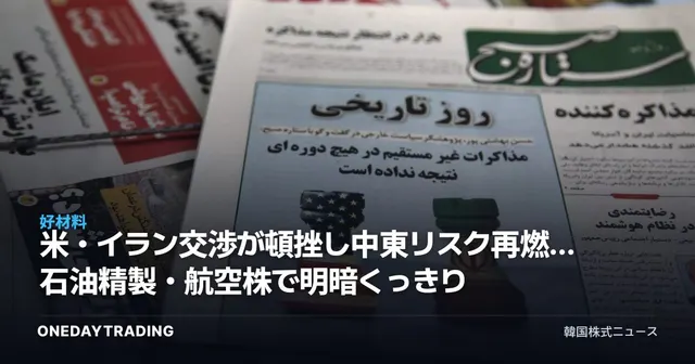 米・イラン交渉が頓挫し中東リスク再燃…石油精製・航空株で明暗くっきり