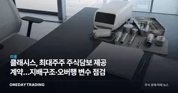 클래시스, 최대주주 주식담보 제공 계약…지배구조·오버행 변수 점검