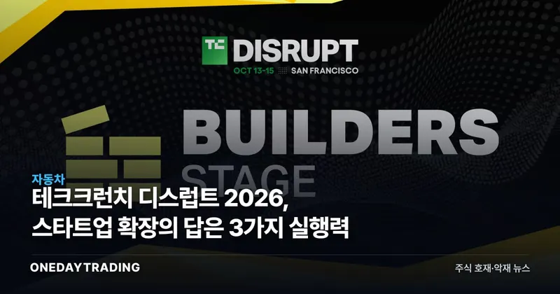 테크크런치 디스럽트 2026, 스타트업 확장의 답은 3가지 실행력