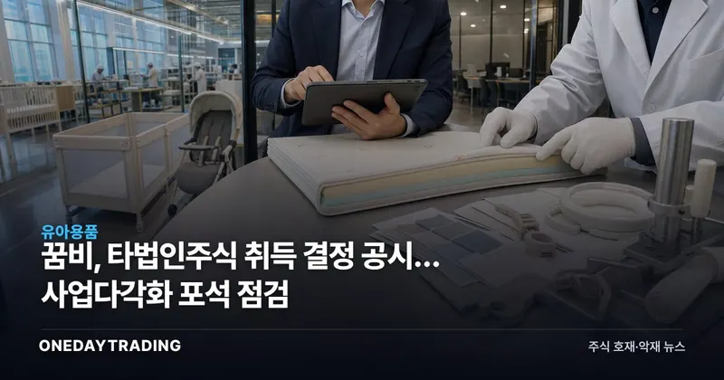 꿈비, 타법인주식 취득 결정 공시… 사업다각화 포석 점검