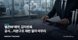 텔콘RF제약, 감자완료 공시…자본구조 재편 절차 마무리