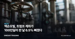 엑손모빌, 트럼프 계좌가 100만달러 판 날 6.5% 빠졌다