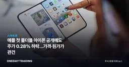 애플 첫 폴더블 아이폰 공개에도 주가 0.28% 하락…가격·원가가 관건