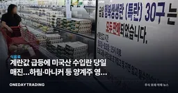 계란값 급등에 미국산 수입란 당일 매진…하림·마니커 등 양계株 영향 점검