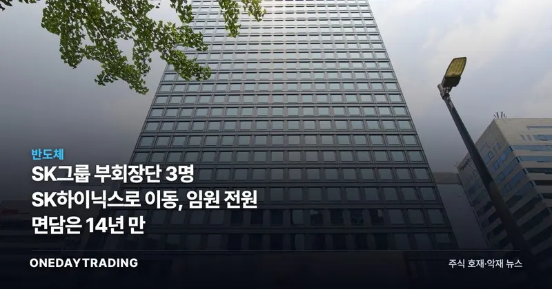 SK그룹 부회장단 3명 SK하이닉스로 이동, 임원 전원 면담은 14년 만