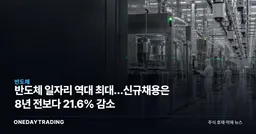 반도체 일자리 역대 최대…신규채용은 8년 전보다 21.6% 감소