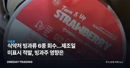 식약처 빙과류 6종 회수…제조일 미표시 적발, 빙과주 영향은