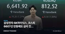 삼성전자·SK하이닉스, 코스피 6607선 반등에도 금리 진정 효과는 시험대