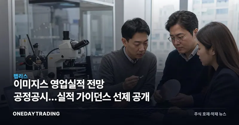 이미지스 영업실적 전망 공정공시…실적 가이던스 선제 공개