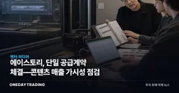에이스토리, 단일 공급계약 체결—콘텐츠 매출 가시성 점검