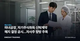 마녀공장, 자기주식취득 신탁계약 해지 결정 공시…자사주 향방 주목