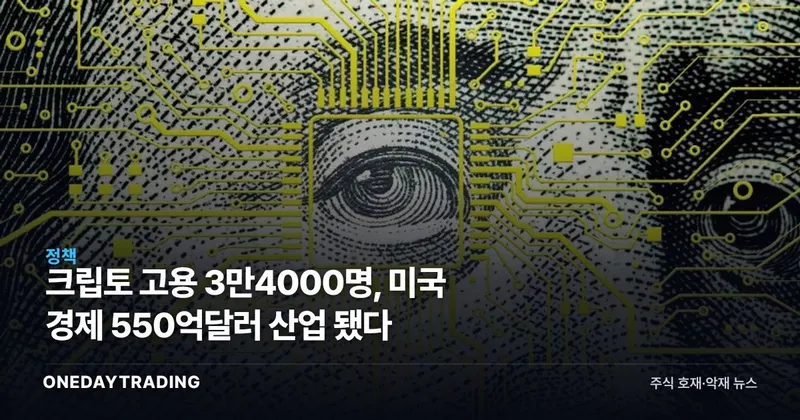 크립토 고용 3만4000명, 미국 경제 550억달러 산업 됐다
