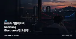 KOSPI 이틀째 하락, Samsung Electronics만 오른 장의 경고