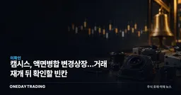 캠시스, 액면병합 변경상장…거래 재개 뒤 확인할 빈칸