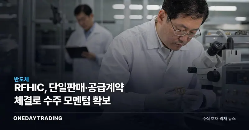 RFHIC, 단일판매·공급계약 체결로 수주 모멘텀 확보