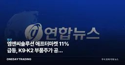 엠앤씨솔루션 애프터마켓 11% 급등, K9·K2 부품株가 공시 없이 움직인 이유