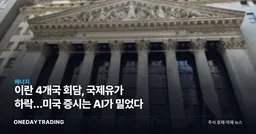 이란 4개국 회담, 국제유가 하락…미국 증시는 AI가 밀었다