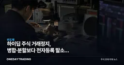 하이딥 주식 거래정지, 병합·분할보다 전자등록 말소가 핵심이다
