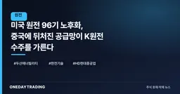 미국 원전 96기 노후화, 중국에 뒤처진 공급망이 K원전 수주를 가른다