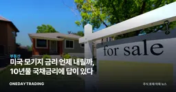 미국 모기지 금리 언제 내릴까, 10년물 국채금리에 답이 있다