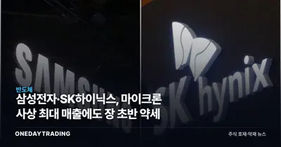 삼성전자·SK하이닉스, 마이크론 사상 최대 매출에도 장 초반 약세