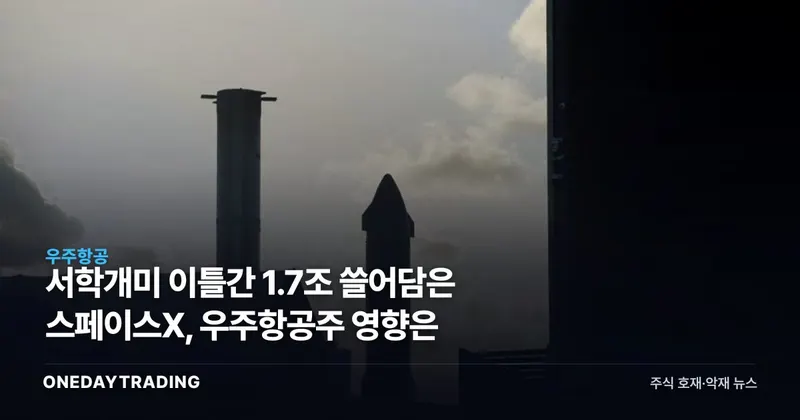 서학개미 이틀간 1.7조 쓸어담은 스페이스X, 우주항공주 영향은