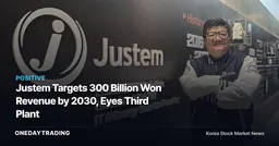 Justem Targets 300 Billion Won Revenue by 2030, Eyes Third Plant