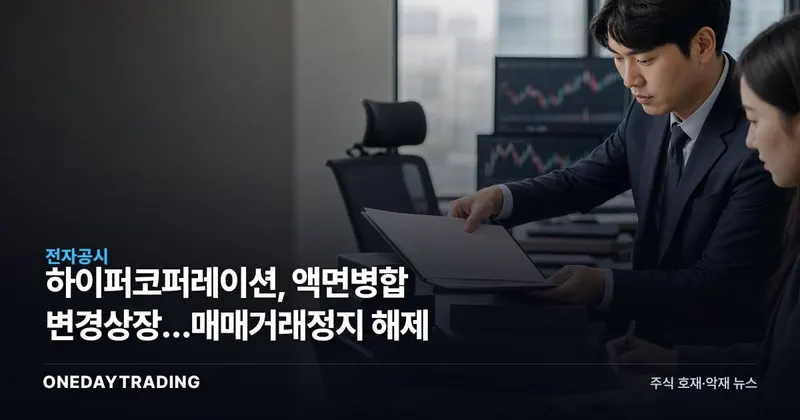 하이퍼코퍼레이션, 액면병합 변경상장…매매거래정지 해제