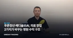 푸른청년·메디솔브AI, 의료 창업 2가지가 바꾸는 병원 수익 구조