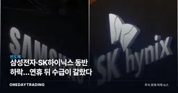 삼성전자·SK하이닉스 동반 하락…연휴 뒤 수급이 갈랐다