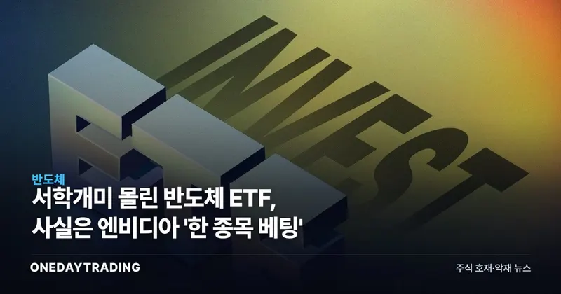 서학개미 몰린 반도체 ETF, 사실은 엔비디아 '한 종목 베팅'