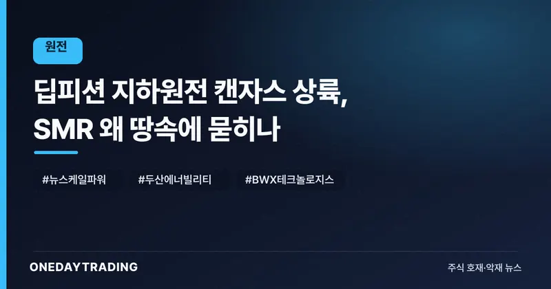 딥피션 지하원전 캔자스 상륙, SMR 왜 땅속에 묻히나