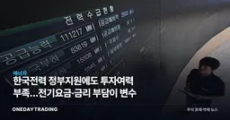 한국전력 정부지원에도 투자여력 부족…전기요금·금리 부담이 변수