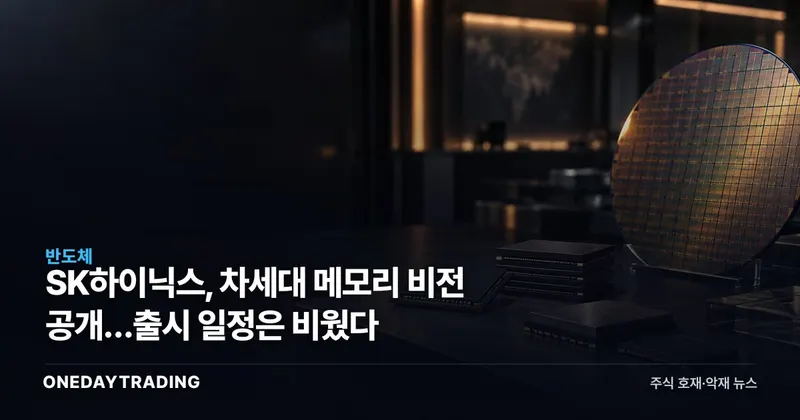 SK하이닉스, 차세대 메모리 비전 공개…출시 일정은 비웠다