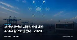 부산항 무인화, 자동차산업 예산 454억원으로 만든다…2029년 완성