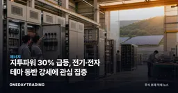 지투파워 30% 급등, 전기·전자 테마 동반 강세에 관심 집중