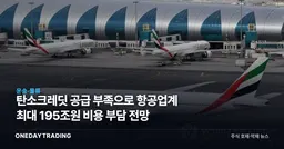 탄소크레딧 공급 부족으로 항공업계 최대 195조원 비용 부담 전망