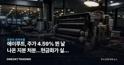 에이루트, 주가 4.59% 뛴 날 나온 지분 처분…현금화가 실적 전환점 될까