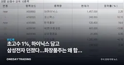 초고수 1%, 하이닉스 담고 삼성전자 던졌다…화장품주는 왜 함께 샀나