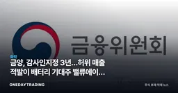 금양, 감사인지정 3년…허위 매출 적발이 배터리 기대주 밸류에이션 흔든다