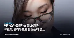 메타 스마트글라스 월 20달러 유료화, 클라우드도 안 쓰는데 결국 보류