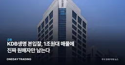 KDB생명 본입찰, 1조원대 매물에 진짜 원매자만 남는다