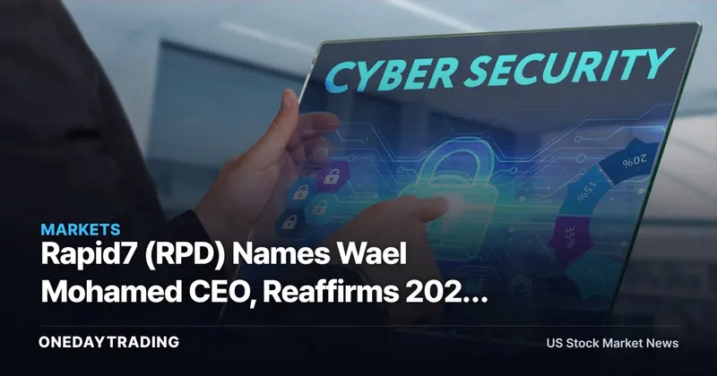 Rapid7 (RPD) Names Wael Mohamed CEO, Reaffirms 2026 Outlook