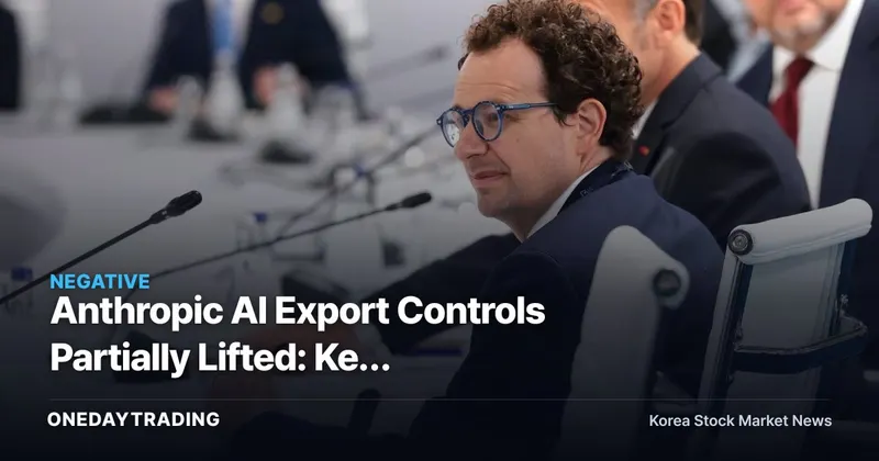 Anthropic AI Export Controls Partially Lifted: Key Considerations for AI and Semiconductor Investors